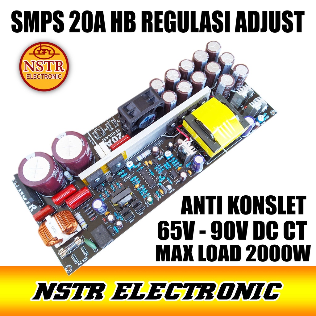 smps 20a hallbridge regulasi adjustable anti koslet