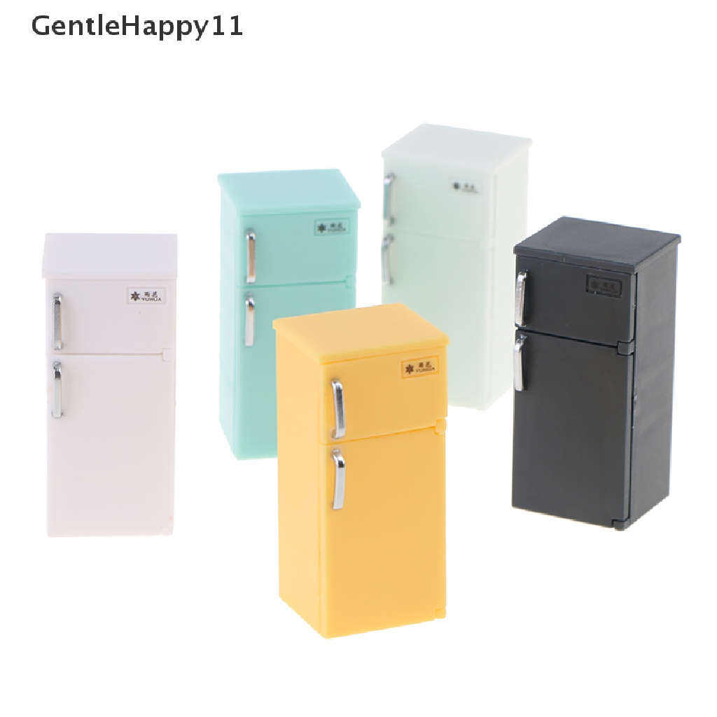 Gentlehappy 1pcs Perlengkapan Rumah Boneka model Kulkas Plastik Warna mini id