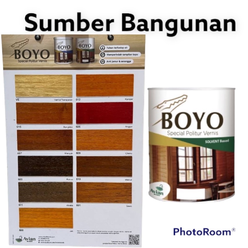 CAT VERNIS BOYO / CAT SPESIAL POLITUR UKURAN 1LITER / CAT KAYU