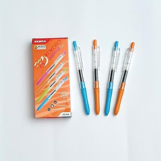 

Pulpen Zebra Kokoro Sweet Gel Tinta Hitam 0,5 mm 1 Pack 12 pcs