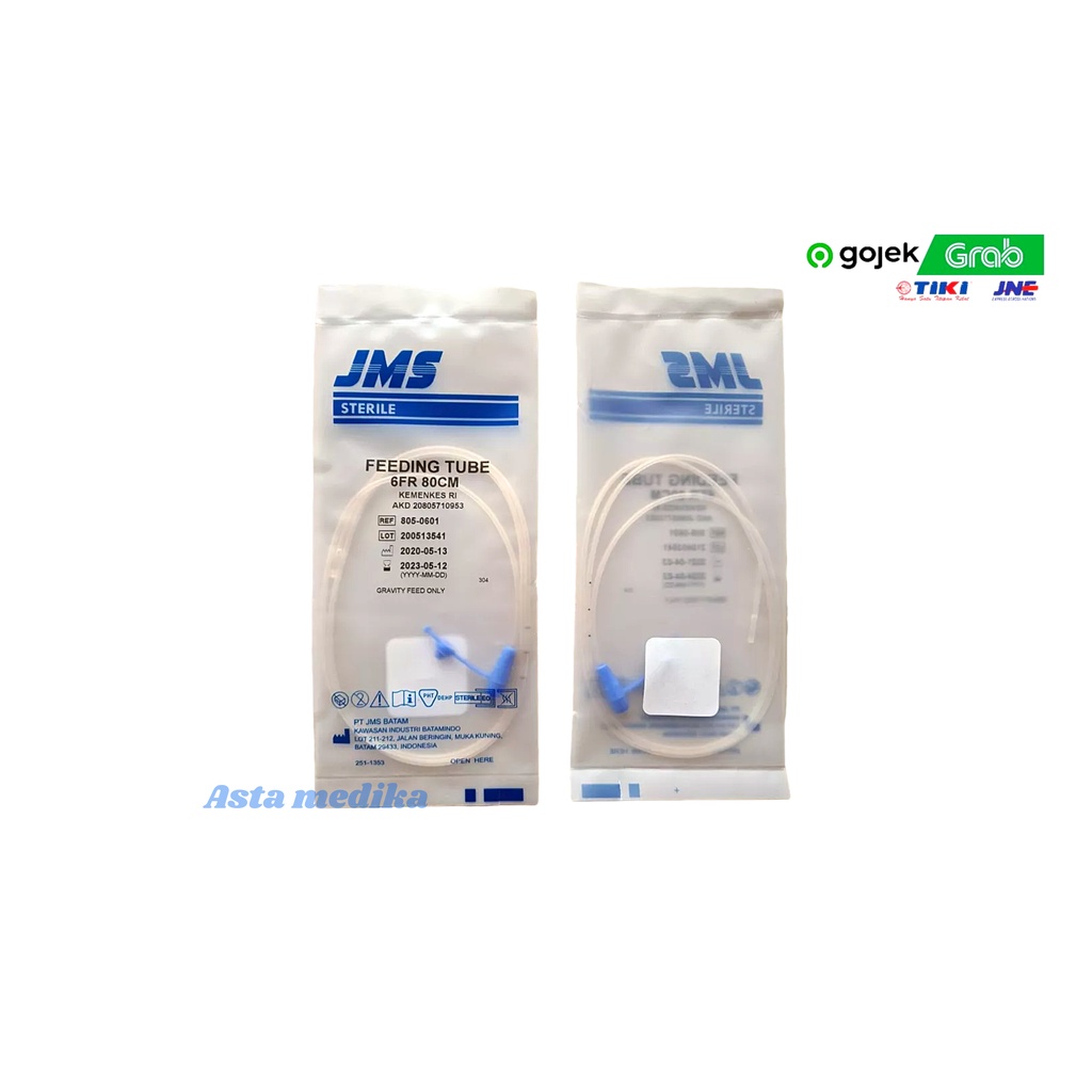 Feeding Tube No Fr3-40cm, Fr6-80cm, Fr10-120cm JMS / NGT JMS / Selang Feeding JMS / Selang Makan