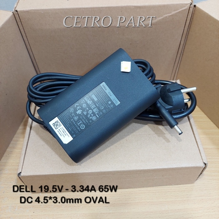 Adaptor Charger Laptop Dell 19.5V - 3.34A OVAL DC 4.5*3.0mm 65W -NEW