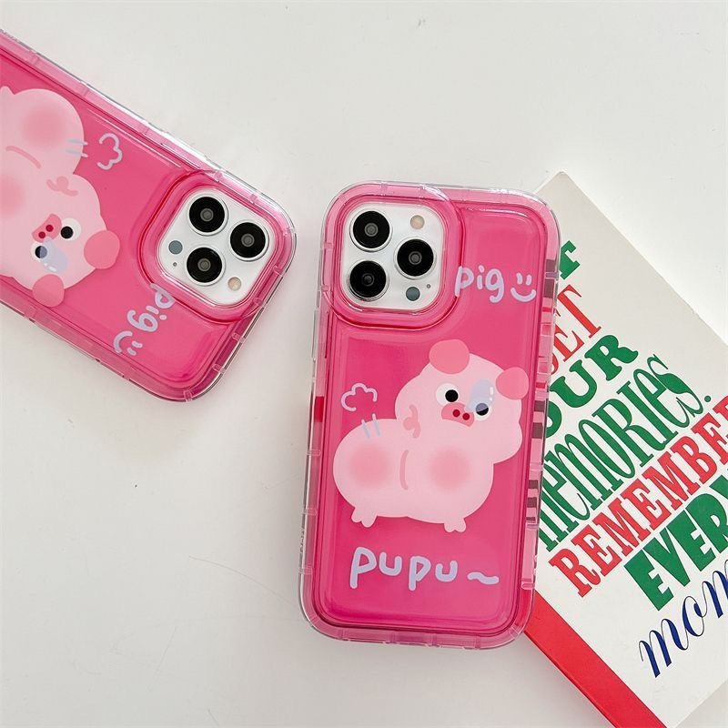 Soft Case Hp Gambar Kartun Babi Untuk IPhone 12 / 13 / 14 / 11promax / X / Xs Max / Xr bbbyh