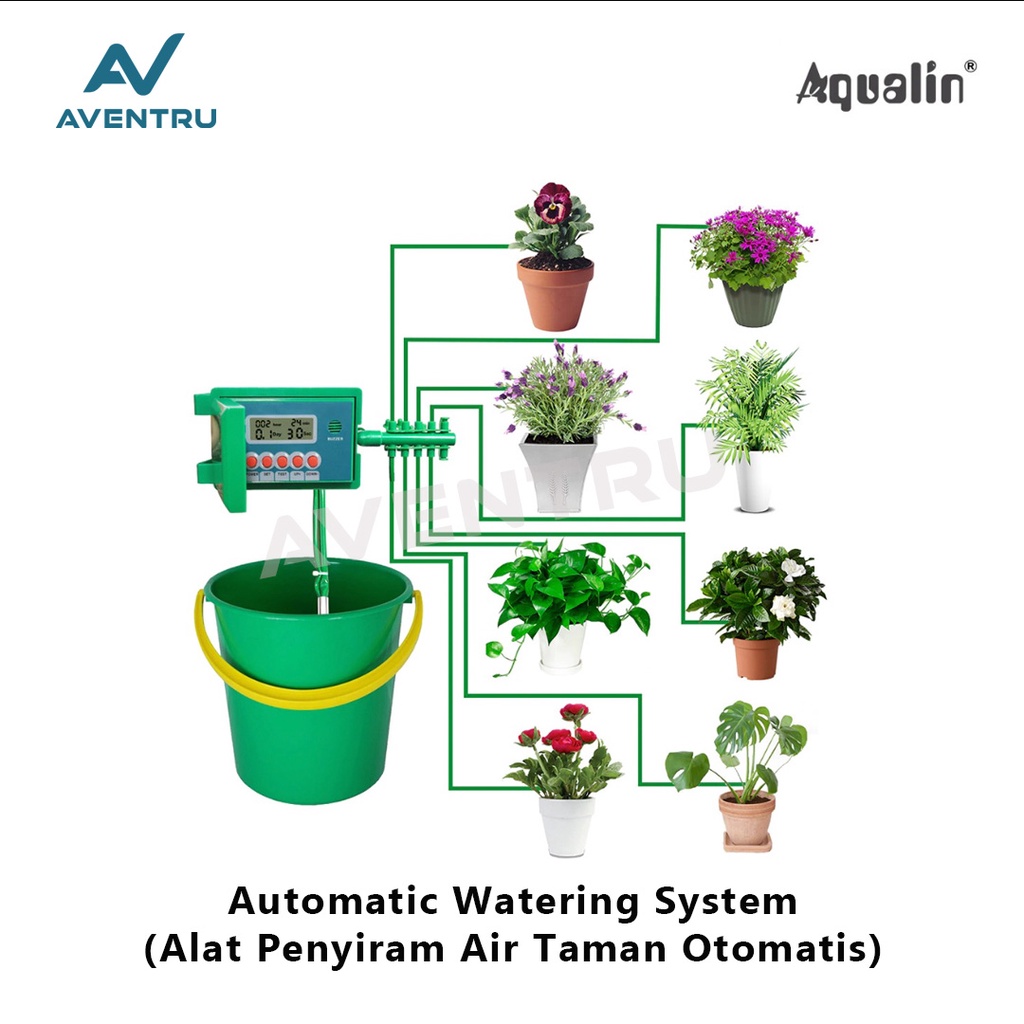 Digital Timer Water Garden Pompa Mini Penyiram Air Taman Otomatis