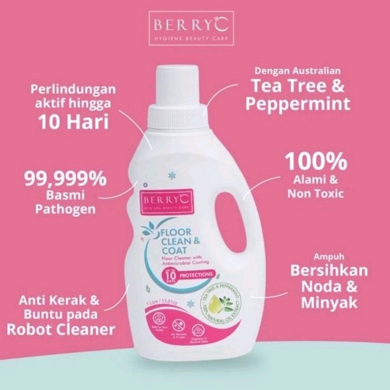 BerryC Floor Cleaner &amp; Coat - Pembersih Lantai 1 Liter