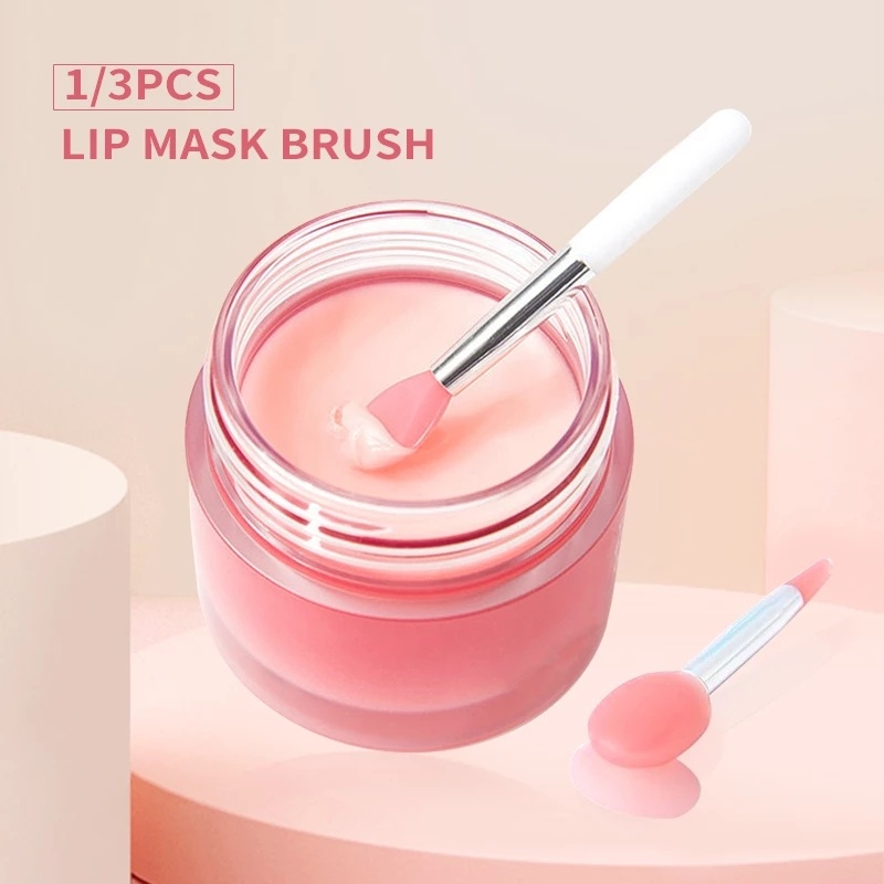 Brush Silikon Mini Aplikator Masker Bibir / Eyeshadow Tahan Lama Ramah Kulit Mudah Dibersihkan