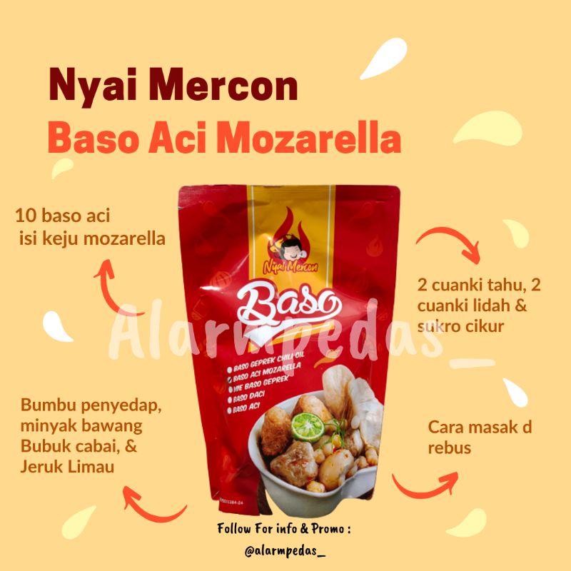 

Baso Aci Keju Mozarella Lumer Melted Nyai Mercon