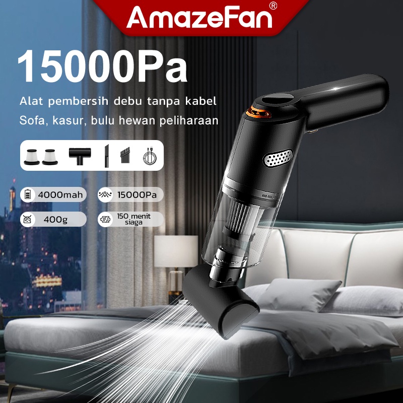 AmazeFan Vacum Cleaner portable Wireless Vakum Mobil Mini vacuum cleaner alat Penyedot Debu mobil  lantai Pembersih USB rumah vakum vaccum  penghisap penyedot debu kasur