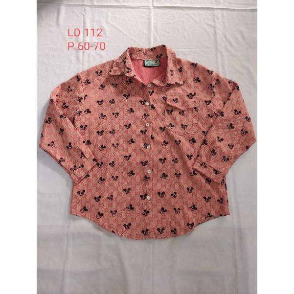 kemeja mickey gucci