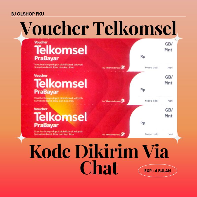 VOUCHER TELKOMSEL (Via Chat) SUMBAR/RIAU/KEPRI