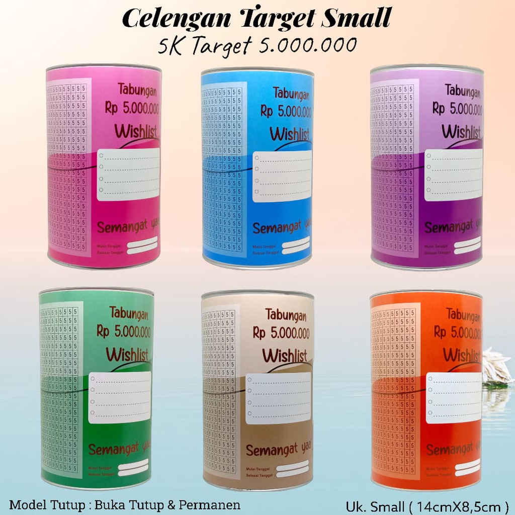 Celengan Target 5k Target 5jt Celengan Target Murah Souvenir Hadiah Celengan Target Permanen Sovenir