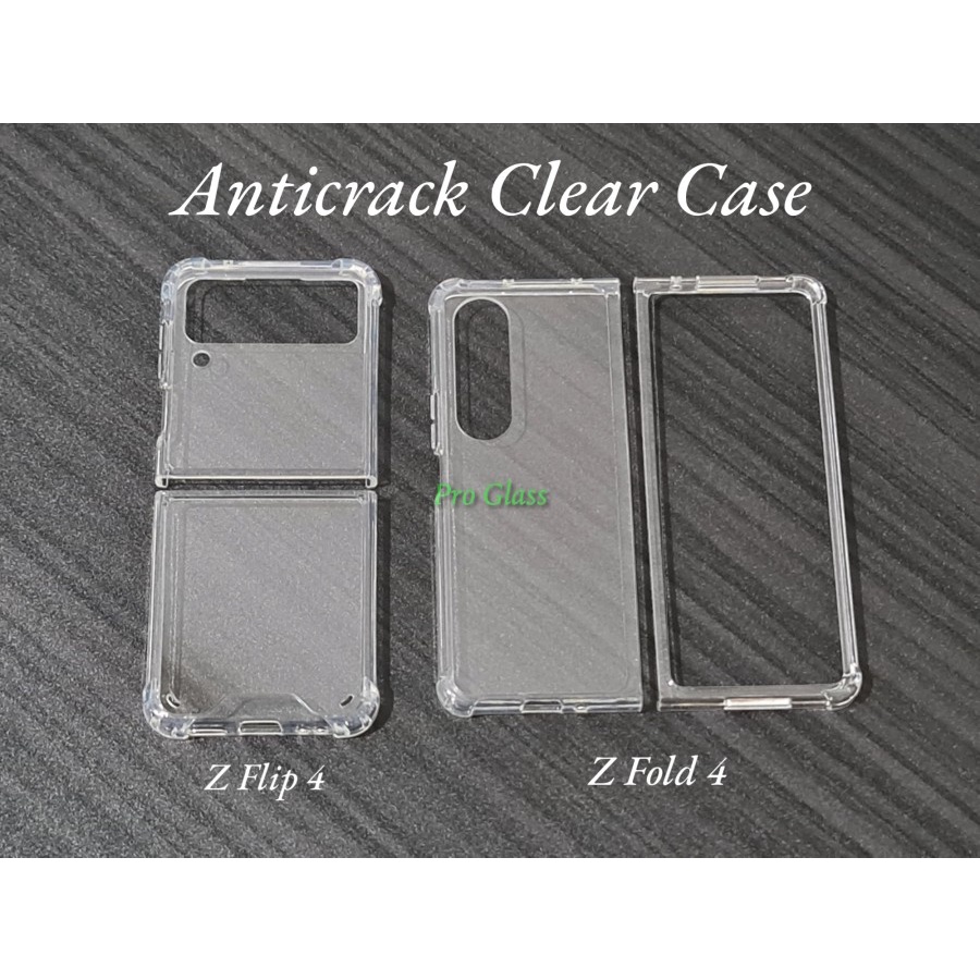 Samsung Galaxy Z Fold 4 / Z Flip 4 Anticrack Clear Silicone PC Case