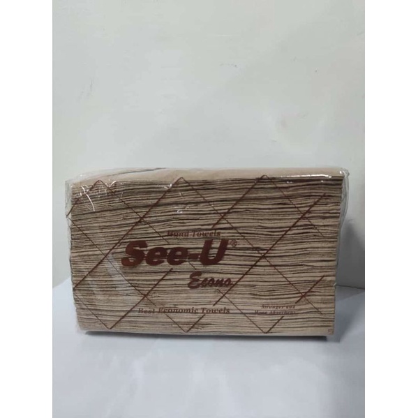 Tissue Tisu See-U See U Hand Towel Econo Brown Coklat 150 Sheet 1ply