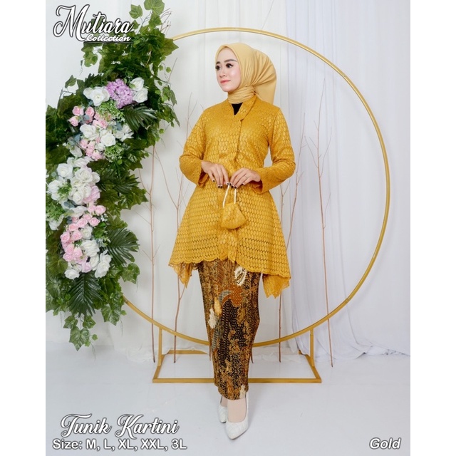 MUT&gt; STELAN KEBAYA TUNIK KARTINI - BAJU KEBAYA BRUKAT MODERN - KEBAYA TUNIK TERLARIS 2023 - TUNIK FRIENDLY BUSUI