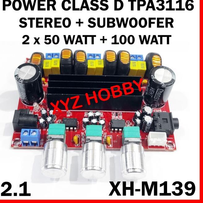 XH-M139 TPA3116D2 Power Class D 2.1 Stereo + Subwoofer TPA3116 139