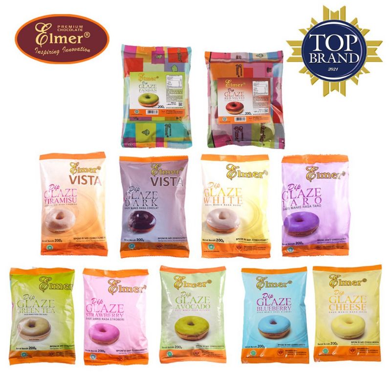 DIP GLAZE ELMER SAUS CAIR TOPPING CELUPAN DONAT 200GR