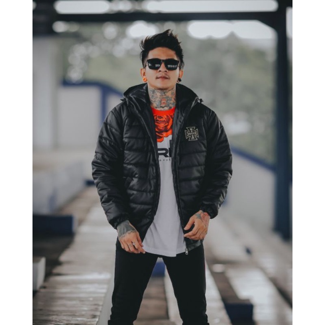 Jaket Pria Puffer Chopper Hoodie - Jaket Puffer Down Parasut New BGSR