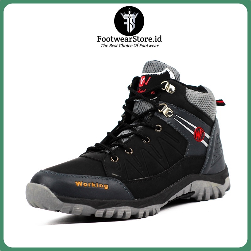 Hot Product Sepatu Boots Boot Hiking Pria Spatu Gunung Outdoor Original Import Kulit Asli Warna