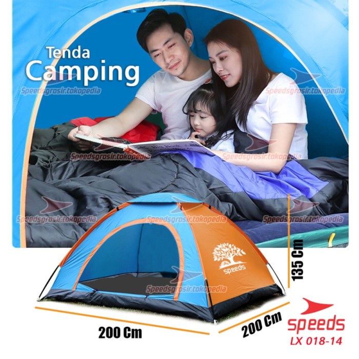 Tenda Camping Tenda Camping / Tenda Kemah Original Speeds Kapasitas 3-4 Orang