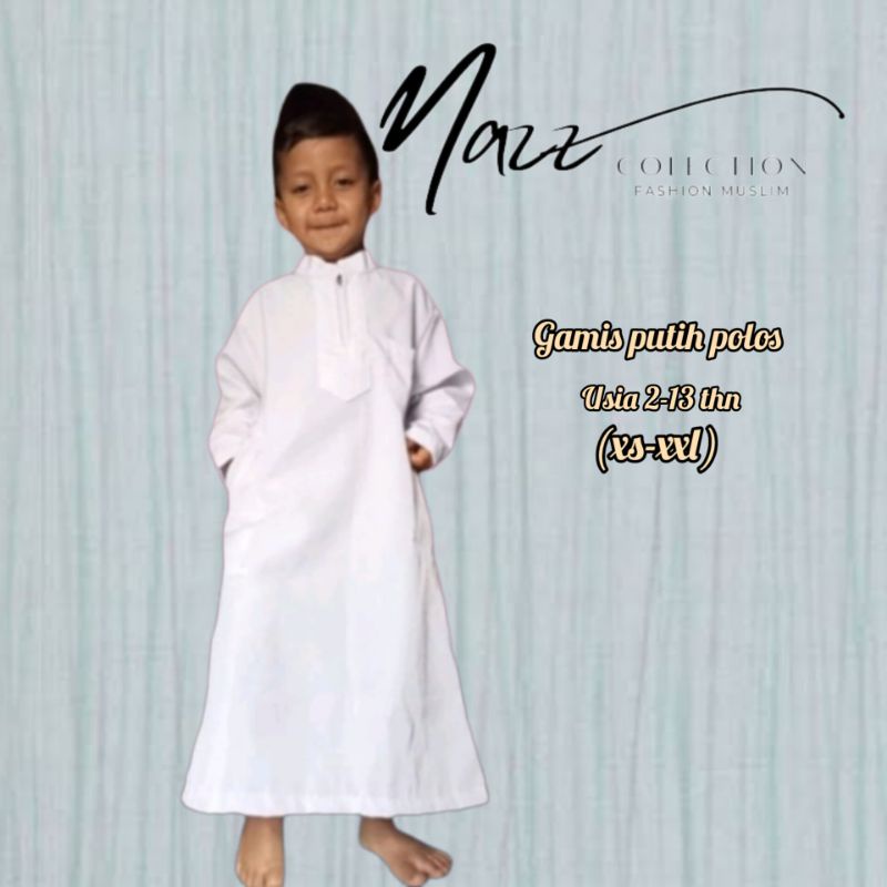 jubah putih polos anak|gamis manasik anak