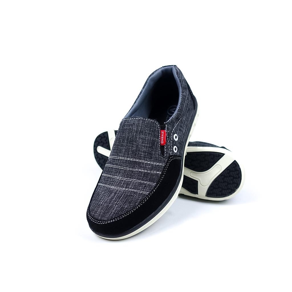 Sepatu Slip On Pria Formal Casual Terbaru AI 01 NAVY