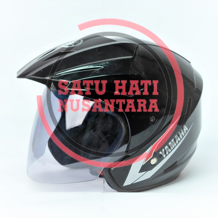Habisinstok Yamaha Ori Sni Half Face Helm Helmet Half Face Mx King Mio Murah Hitam Kmn08