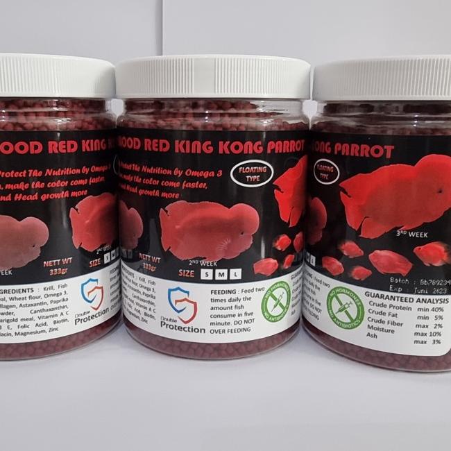 Exotic Life Super Blood Red King Kong Parrot Pakan Parrot &Lohan 333gr - M