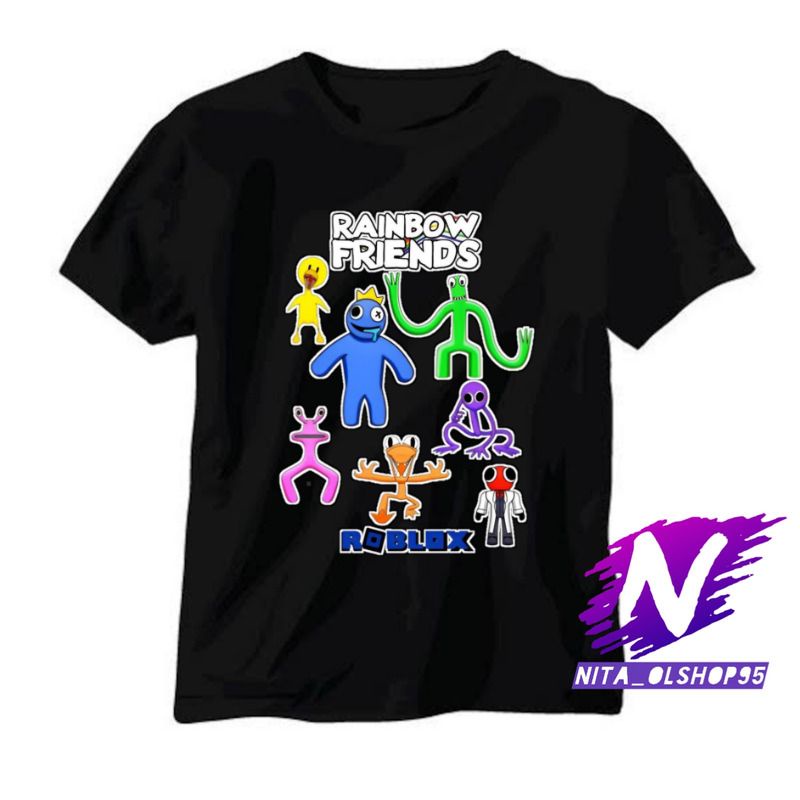 kaos anak baju anak rainbow friends roblox game terbaru bahan premium