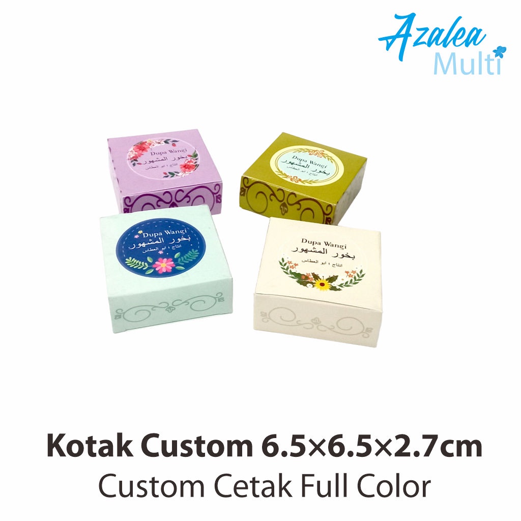 

Kotak Custom Full Color 6.5×6.5×2.7cm / Kotak Sabun / Kotak Produk / Kotak Souvenir / Kotak Kado / Kemasan Souvenir