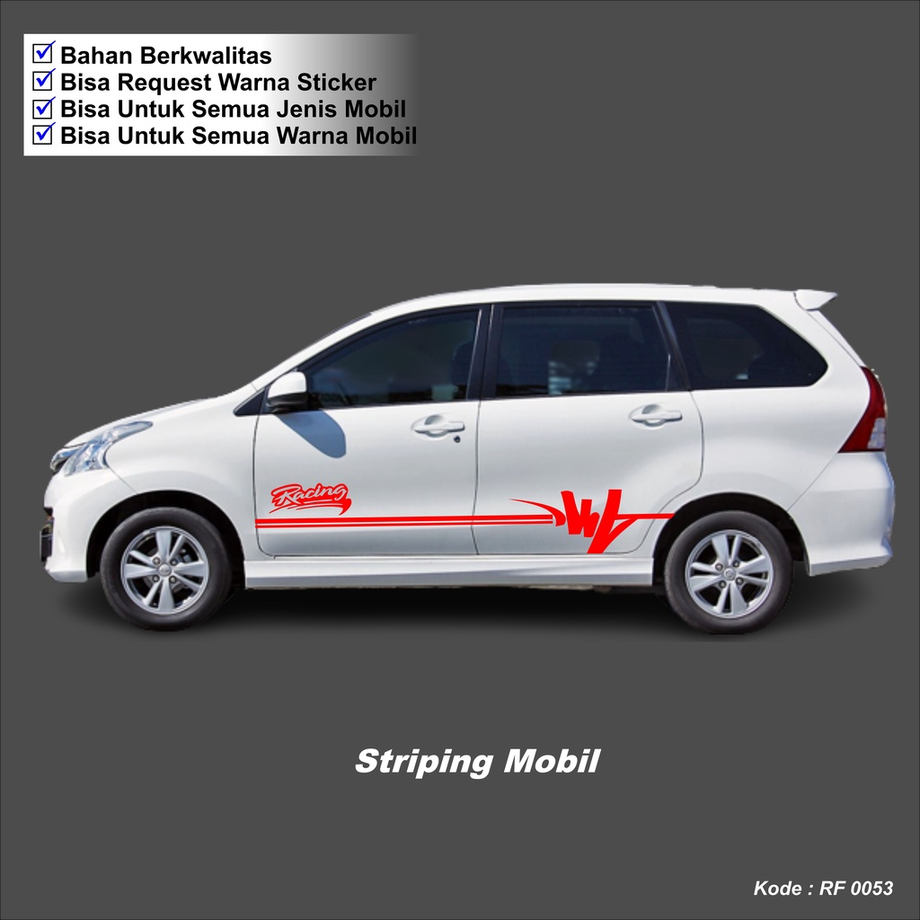 Stiker Mobil Avanza Lis Body Samping Stiker Cutting Avanza Stiker Cutting Racing Lis Body