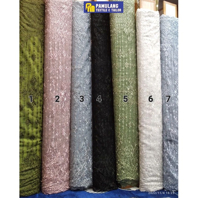 Kain Tille Etnik Bordir Sumba Motif|| Harga Per Setengah Meter(50cm)