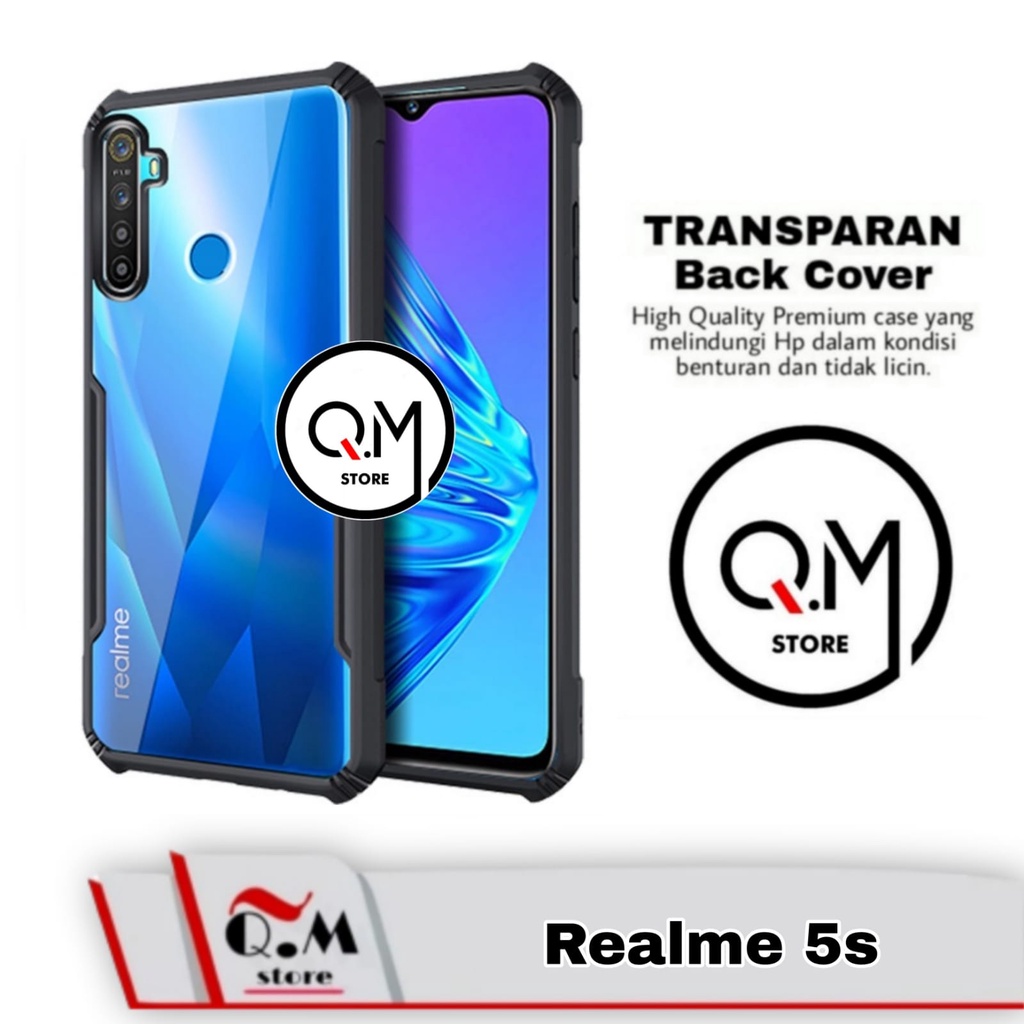 Case Realme 5s Shockproof Transparent Armor Casing Pelindung Back Cover