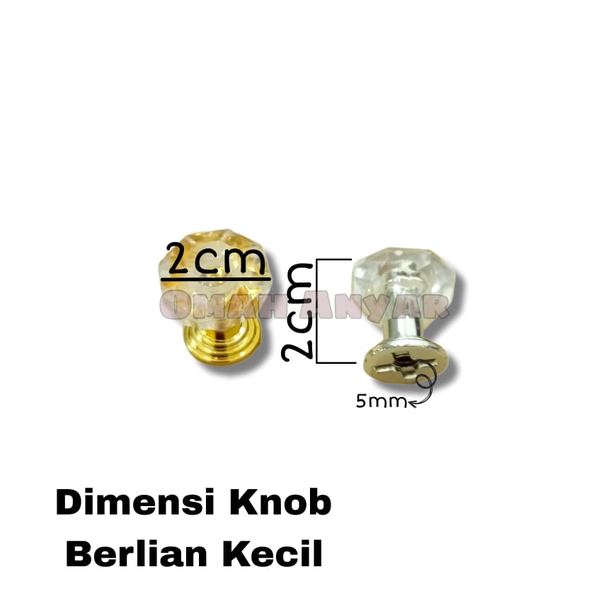 Knob Handle Tarikan Lemari Laci Crystal Kaca Berlian Swarovski Kaje GP/chrome