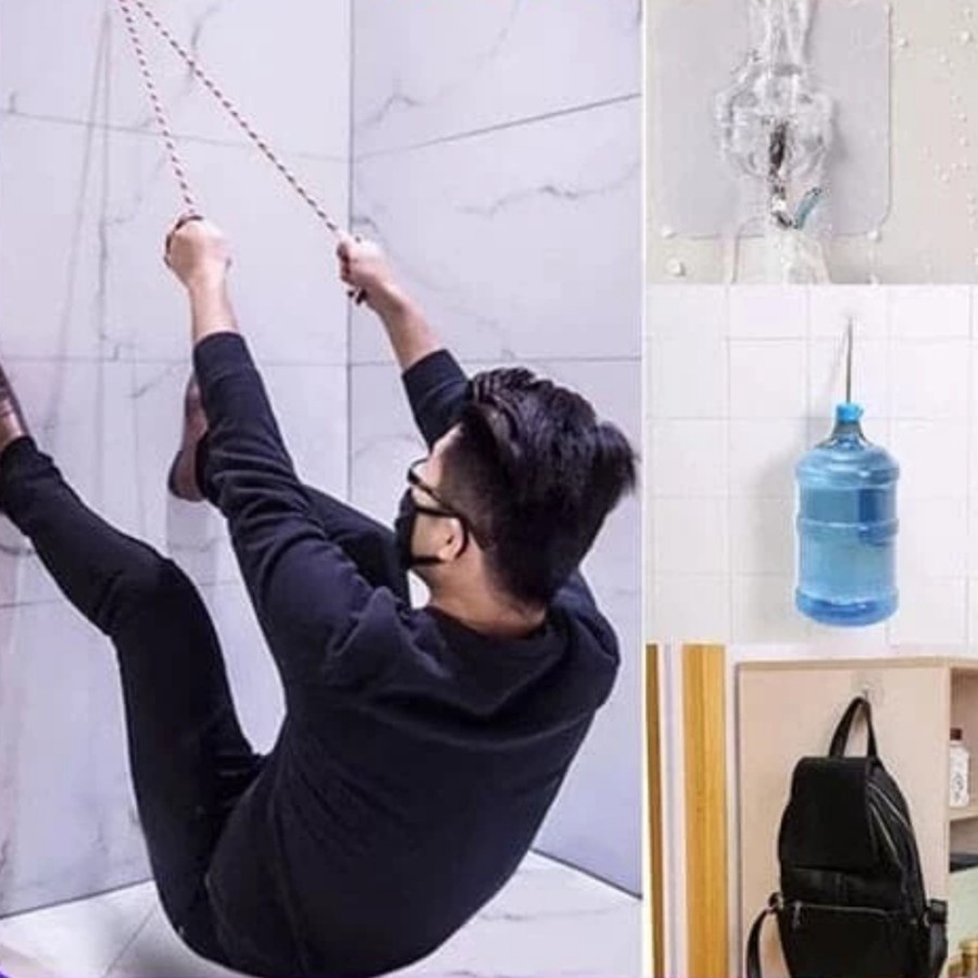 Gantungan Hook Tempel Transparan Serbaguna Magic Hanger Kaitan Kuat