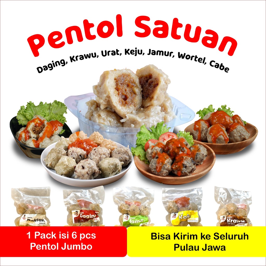 Jual [satuan] Pentol Buto Frozen Pentol Jumbo Satuan Varian Daging