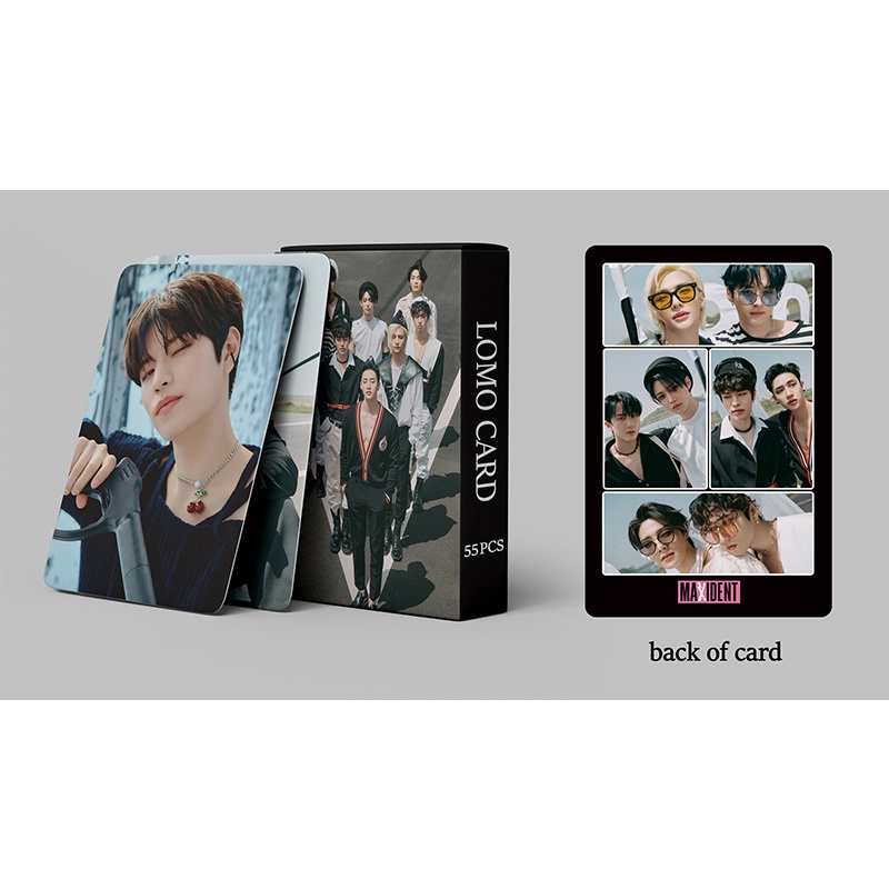 55pcs / Kotak Kartu LOMO Foto Stray Kids MAXIDENT Untuk Koleksi