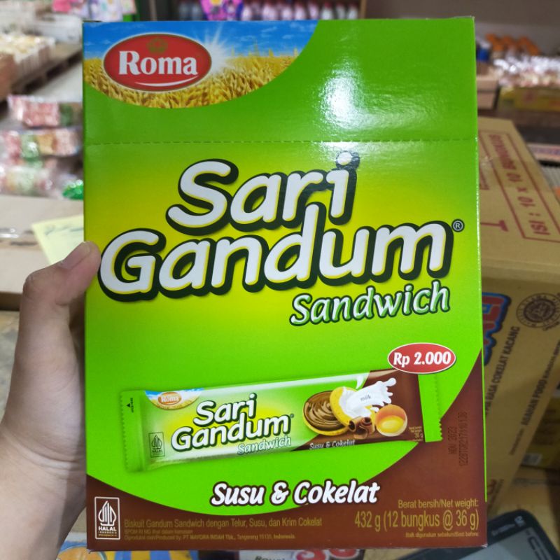 

Roma sarigandum sandwich 36gram - 1 box isi 12 pcs