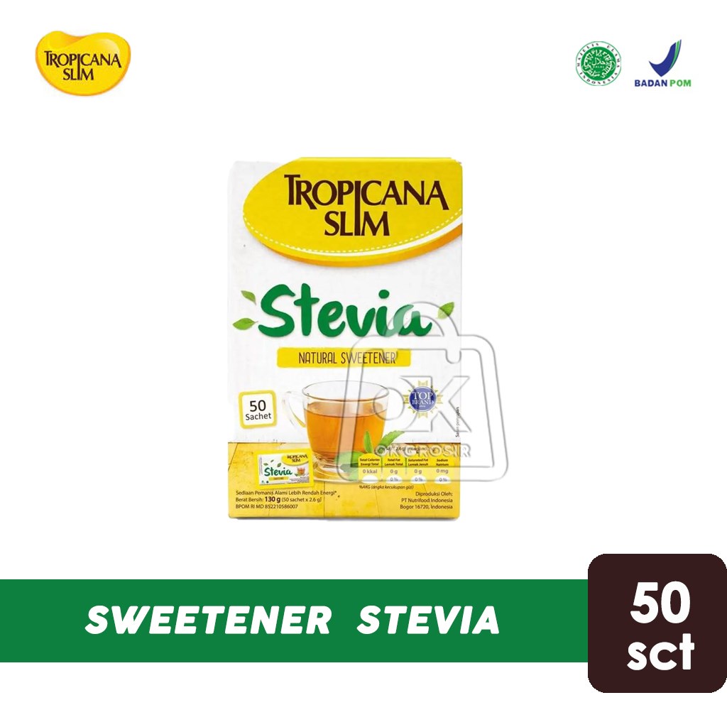 

Tropicana Slim Sweetener Stevia (50 sachet)