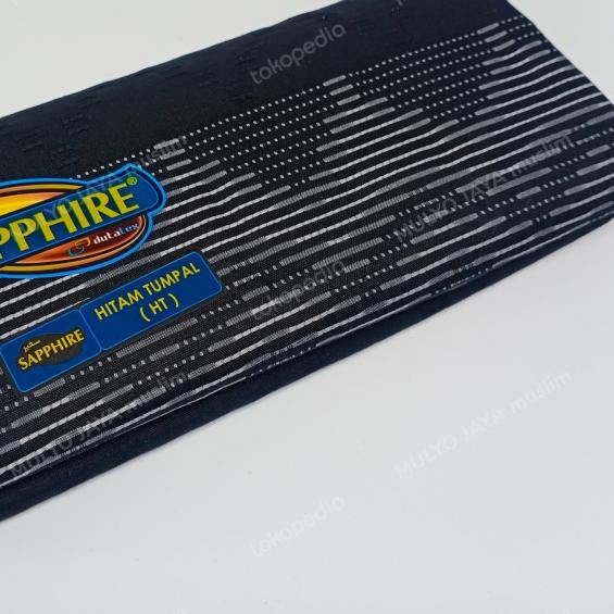 sarung sapphire hitam tumpal abu