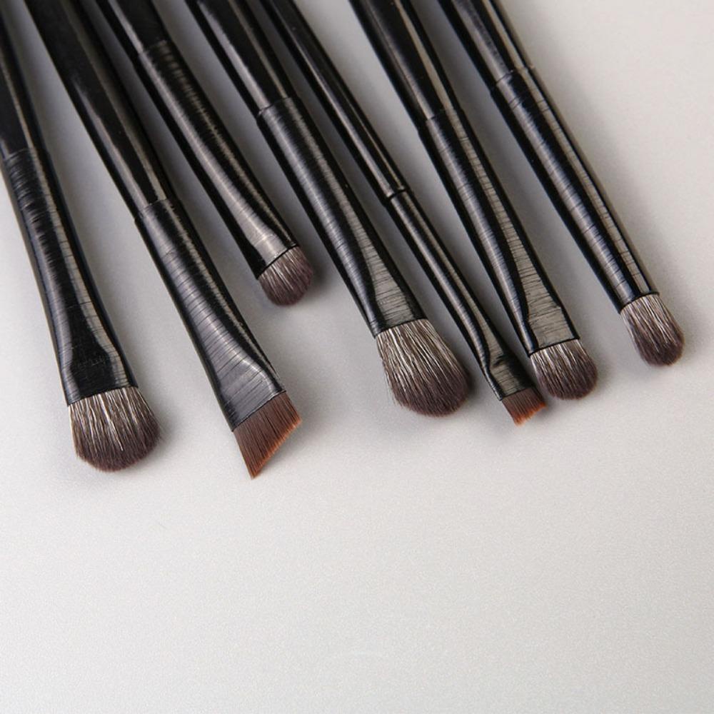 1 / 7pcs / set Brush Makeup Gagang Panjang Portable Untuk Eyeshadow