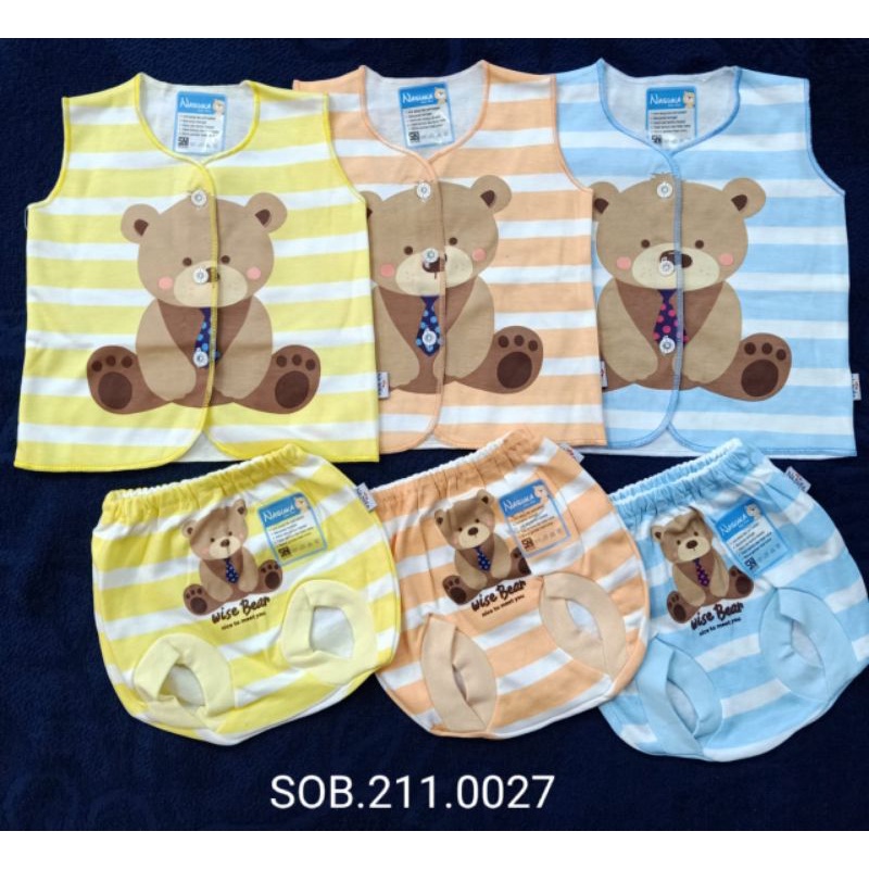 Baju bayi 0-3m NASUKA halus isi 3/ Baju bayi new born / baju bayi Premium