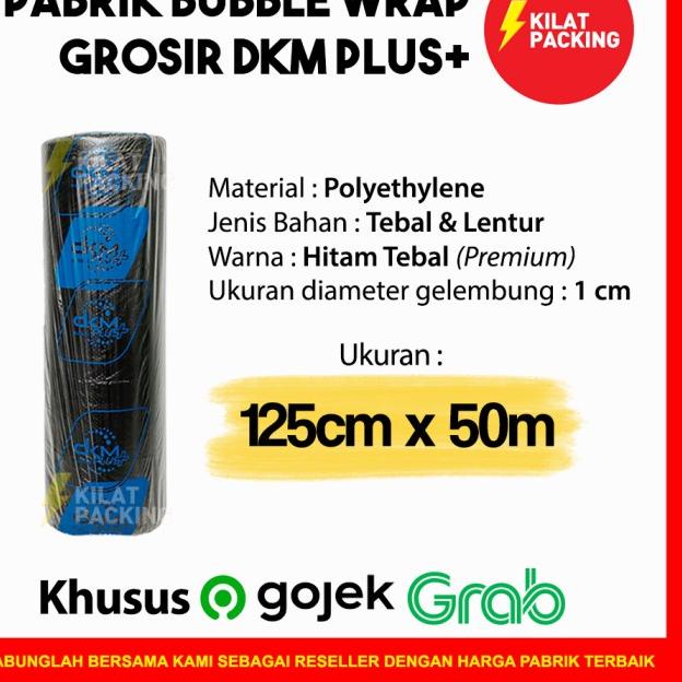 

PLASTIK BUBBLE WRAP HITAM TEBAL 125CM X 50M / BUBBLE WRAP DKM PLUS