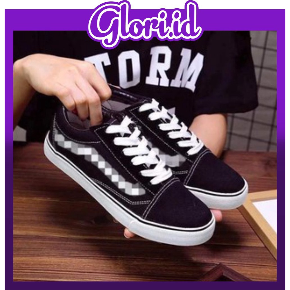 GLORI.ID SP005 SEPATU VENS OLD SKOOL SEPATU OLDSKOOL CLASSIC BLACK WHITE PRIA WANITA IMPORT MURAH CO