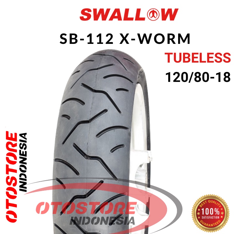 Ban Luar Motor Swallow SB-112 X-WORM 120/80-18 RING 18 Tubeless  ban motor BAN MOTOR SUPRA JUPITER M