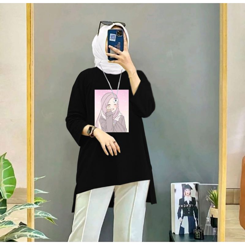 COD/DS1/TUNIK HIJAB ENJOY (M-L-XL-XXL)