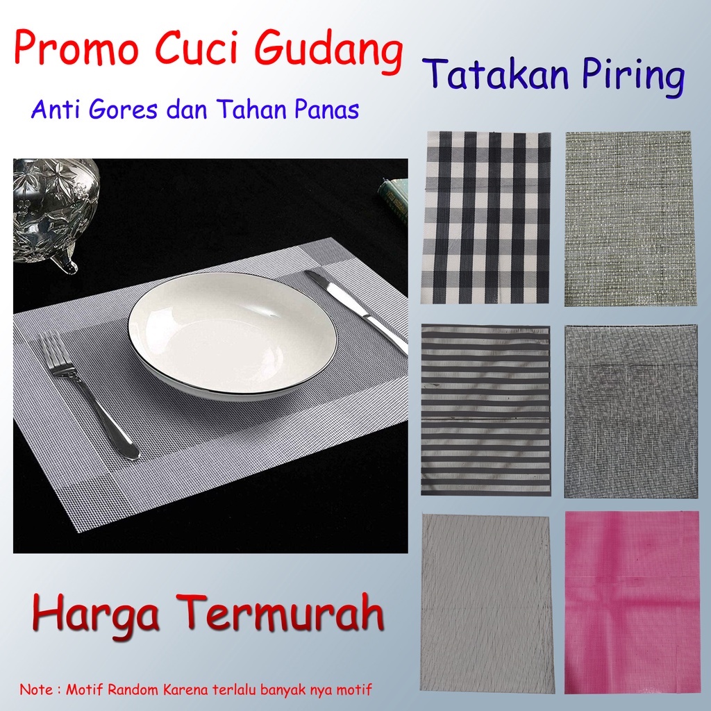 (Serba Serbi)Random Cuci Gudang Alas Tatakan Piring Gelas Meja Makan Tahan Panas Waterproof / Tatakan Piring Anti Gores Dekorasi Meja Makan