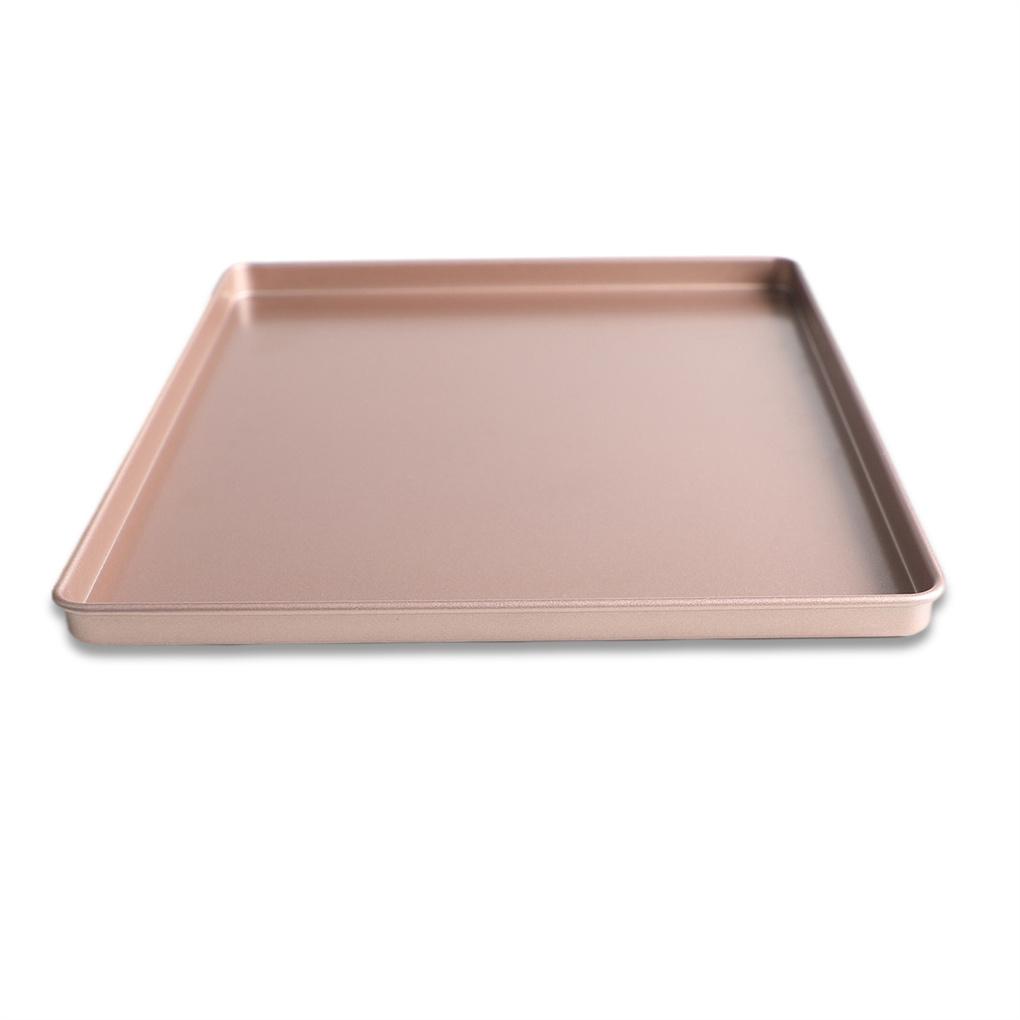 12inch Baking Pan Persegi Panjang Carbon Steel Grill Tray Golden Biskuit Permen Snack