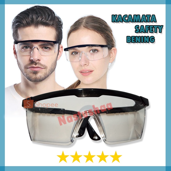 NEW!! Kacamata Anti Virus Perindungan Mata Kaca mata Safety Glasses Laboratorium Kacamata Las Unisex Memblokir Anti-debu High Quaity [COD]