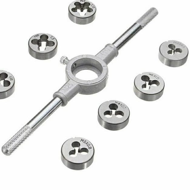 Hand Tap Set 20pcs Senai Snai Tapping Die Alat Pembuat Drat Luar Dalam