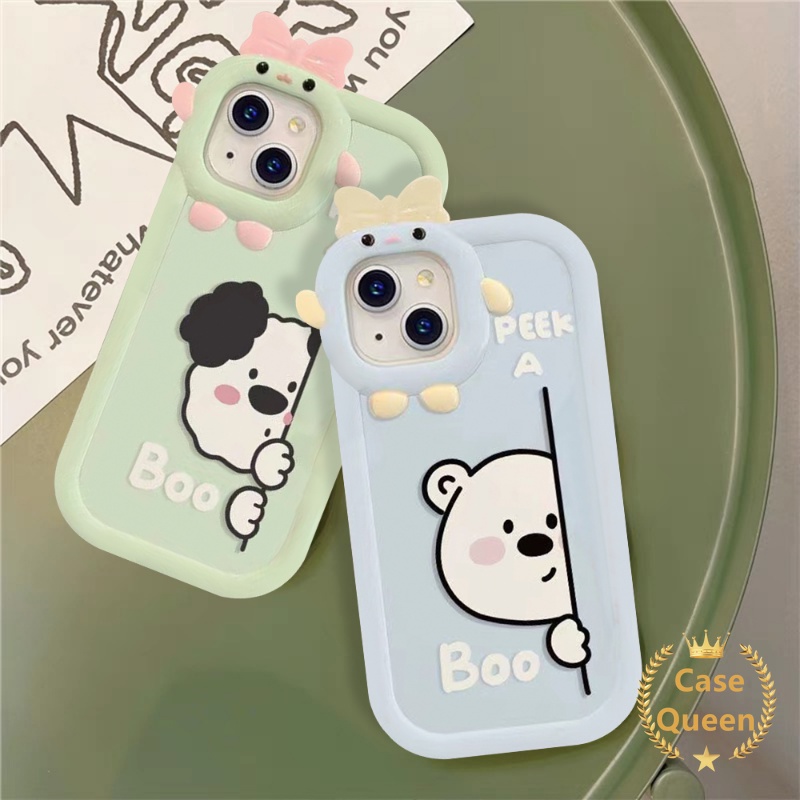 Casing OPPO A17 A15 A12 A95 A77 A54 A57 A77s A16K A16 A76 A55 A96 A3s A5s A7 A74 A16E A53 A31 A5 A9 A52 A9 7Z Aboo 3D Case Lensa Desain Monster